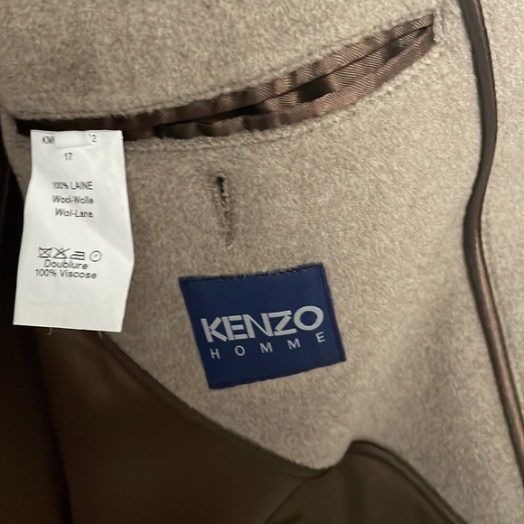 Kenzo Mens Wool Coat Size 44 - Picture 6 of 6